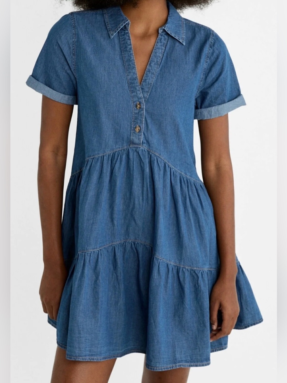 Stravidarius Light Blue Denim Dress - Size M